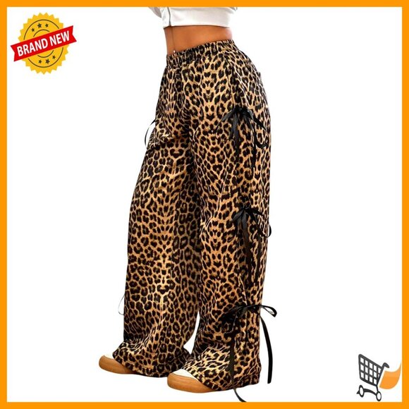 Pants - Baggy Sweatpants Elastic Waist Wide Leg Casual Y2K Travel Pants with Pockets